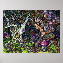 Fairy Houses Village Trees Marianne O Art Print