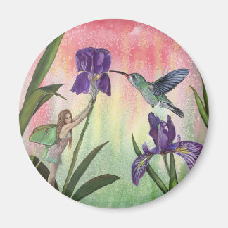 Fairy Hummingbird Iris Magnet