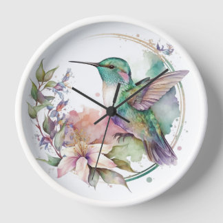 Fairy Hummingbird wandklok