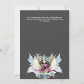 Fairy ice prinses melanine roze glitter magisch kaart (Achterkant)