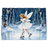 Fairy Ice Skating in and Enchanted Forest Groot Cadeauzakje (Voorkant)