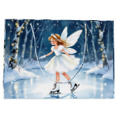 Fairy Ice Skating in and Enchanted Forest Groot Cadeauzakje (Achterkant)