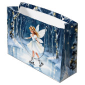 Fairy Ice Skating in and Enchanted Forest Groot Cadeauzakje (Achterkant Gekanteld)