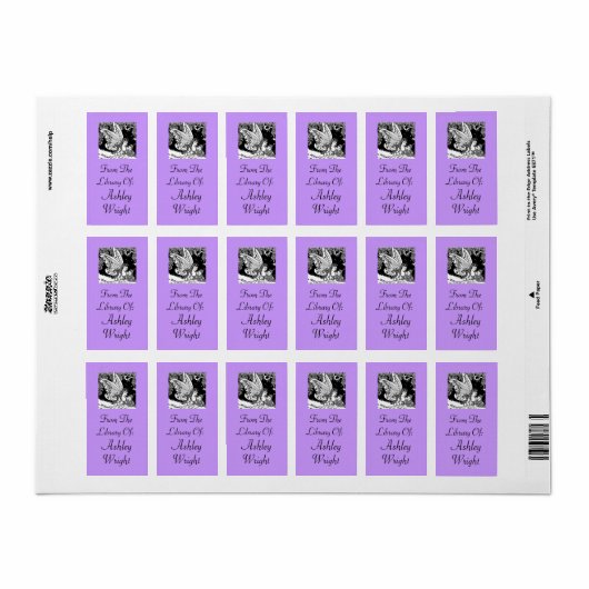  Fairy Illustratie Bookplate Stickers Gift (Full Sheet)