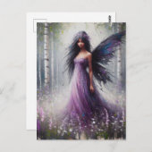 Fairy in a Birch Forest Briefkaart (Voorkant / Achterkant)
