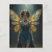 Fairy in a Denim Dress Briefkaart (Voorkant)