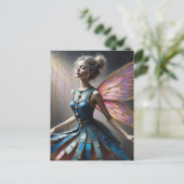 Fairy in a Denim Dress Briefkaart (Staand voorkant)