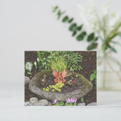 Fairy In A Garden Nature Art Personalized Briefkaart (Staand voorkant)