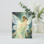 Fairy in a Green Dress Briefkaart (Staand voorkant)