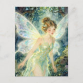 Fairy in a Green Dress Briefkaart (Voorkant)