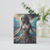 Fairy in a Recycled Dress Briefkaart (Staand voorkant)