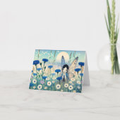 Fairy in bloemen wenskaart kaart (Voorkant)