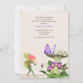 Fairy in de tuin uitnodiging (Voorkant)