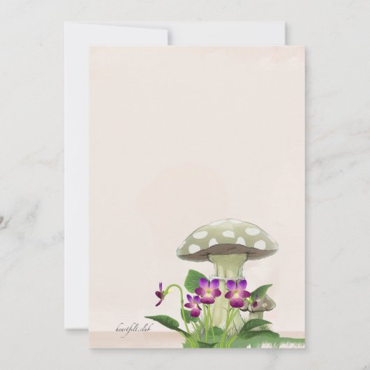 Fairy in de tuin uitnodiging (Achterkant)