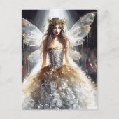Fairy in een gerecyclede jurk in het Mode Show Briefkaart (Voorkant)
