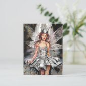 Fairy in een Mode Folie jurk Briefkaart (Staand voorkant)