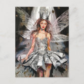 Fairy in een Mode Folie jurk Briefkaart (Voorkant)