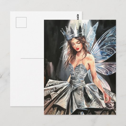 Fairy in een Mode Folie jurk Briefkaart (Voorkant / Achterkant)