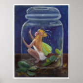 Fairy in een pot "redd me" poster (Voorkant)