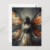 Fairy in een Spider Web Briefkaart (Voorkant / Achterkant)