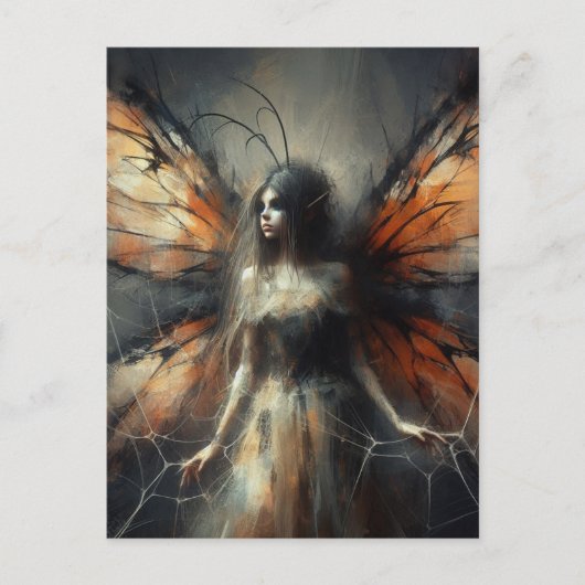 Fairy in een Spider Web Briefkaart (Voorkant)