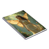 Fairy in een witte jurk in het bos notitieboek (Rechterzijde)