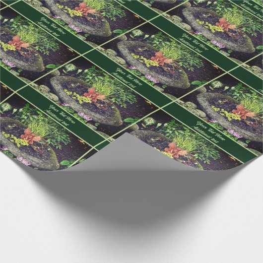 Fairy in Flower Garden gepersonaliseerd Cadeaupapier (Hoek)