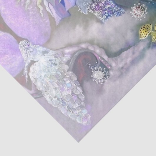 Fairy in haar kleine wereld tissuepapier (Detail)