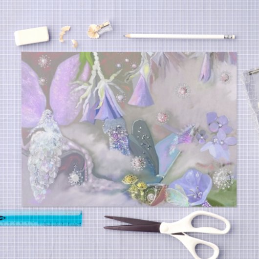 Fairy in haar kleine wereld tissuepapier (Craft)