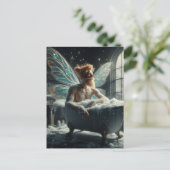 Fairy in het bad briefkaart (Staand voorkant)