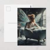 Fairy in het bad briefkaart (Voorkant / Achterkant)