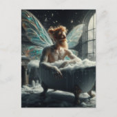 Fairy in het bad briefkaart (Voorkant)