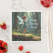 Fairy in het bos Verjaardag Servet (Insitu)