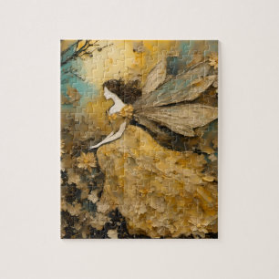 Fairy in het geel legpuzzel