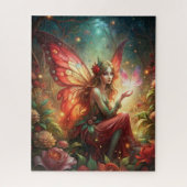 Fairy in het rood legpuzzel (Verticaal)