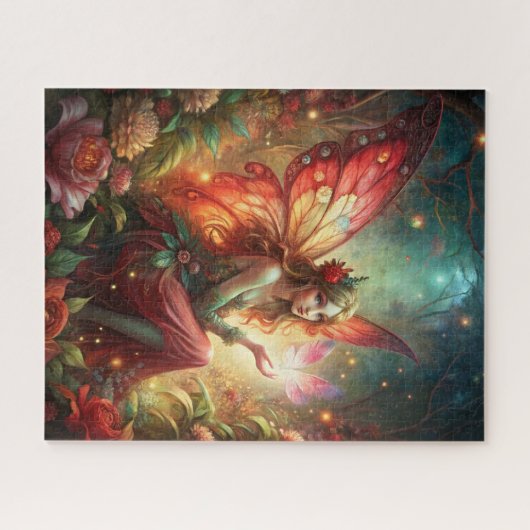 Fairy in het rood legpuzzel (Horizontaal)