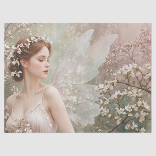 Fairy in het voorjaar tissuepapier (Voorkant)
