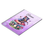 Fairy in Hoodie Viola spelen op een paddenstoel Notitieboek (Linkerzijde)