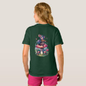 Fairy in Hoodie Viola spelen op een paddenstoel T-shirt (Achterkant volledig)