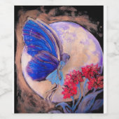 Fairy in Moonlight Eten of Wijn Label Set Etiket (Enkel label)