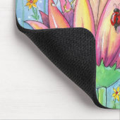 Fairy in Pink Flower Mousepad beroemd gemaakt door Muismat (Hoek)
