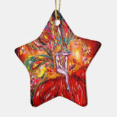 FAIRY IN RED VIBRANT RUBY STAR KERAMISCH ORNAMENT (Links)