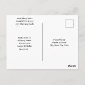 Fairy in Wildflower Garden Verjaardag Briefkaart (Achterkant)