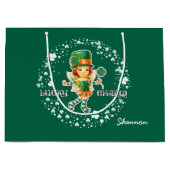 Fairy Irish Girl Custom St. Patrick's Day Large Cadeautasje (Voorkant)