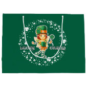Fairy Irish Girl Custom St. Patrick's Day Large Cadeautasje (Achterkant)