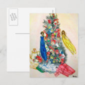 Fairy kerstthee feestdagenkaart (Voorkant / Achterkant)