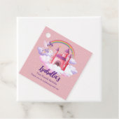 Fairy Kid's Birthday Fairytale Castle Rainbow Bedankjes Labels (In situ)