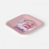 Fairy Kid's Birthday Fairytale Castle Rainbow  Papieren Bordje (Gebogen)