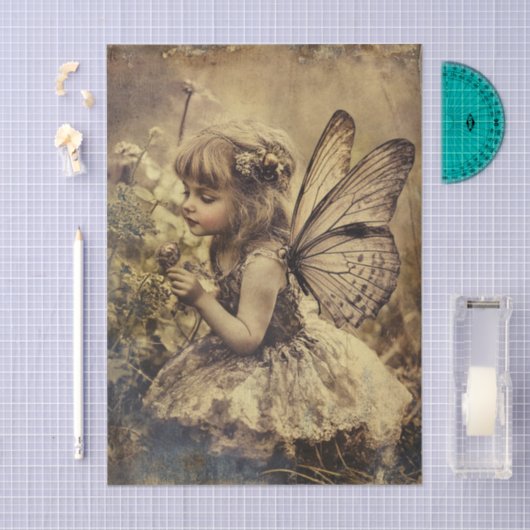  Fairy Kind met Vleugels Decoupage Papier (Craft)