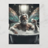 Fairy King in het bubbelbad Briefkaart (Voorkant)